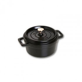 Cocotte en fonte ronde 20 cm noir mat 
