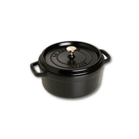 Cocotte en fonte ronde 24 cm noir mat
