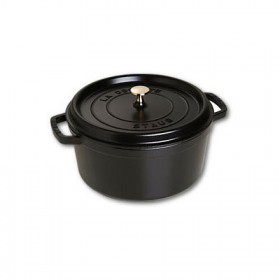 Cocotte en fonte ronde 28 cm noir mat 