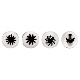 Douille pâtissière cannelée - Inox - Lot de 4