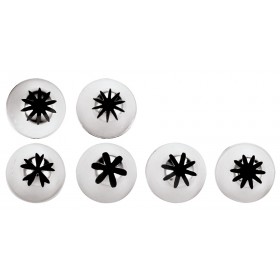 Douille pâtissière "Fleur" - Inox - Lot de 6