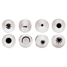 Douille pâtissière - Inox - Lot de 8
