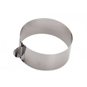 Cercle extensible en inox - hauteur 7cm - diamètre 16 à 30cm