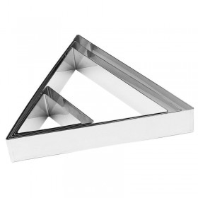 Triangle à pâtisserie Inox - Côté 24 cm x  h. 4.5 cm - À l'unité