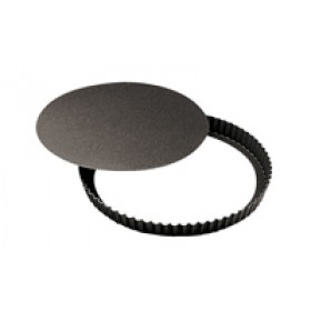 Moule à tarte à fond amovible cannelé 24cm anti-adhérent