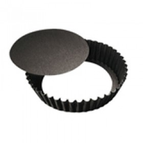 Moule à tarte à fond amovible cannelé 25cm anti-adhérent