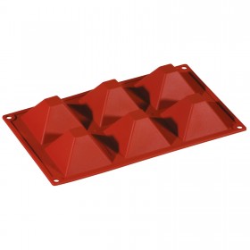Moule flexible en silicone - 6 pyramides