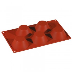Moule flexible en silicone - 5 muffins