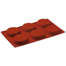 Moule flexible en silicone - 6 petites tartes