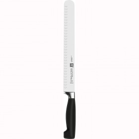 Couteau à trancher 26cm lame alvéolés - manche noir