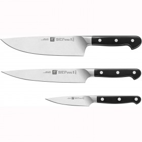 Set de 3 couteaux de cuisine - manche noir