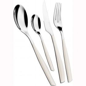 Ménagère 24 pièces ivoire en inox 18/10 - 2.5mm