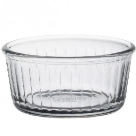 Ramequin plissé verre 8.5cm transparent - Lot de 4