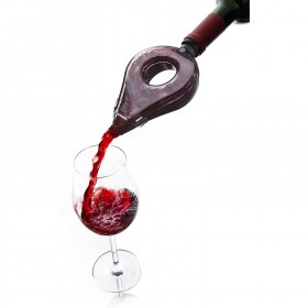 Aérateur à vin noir translucide