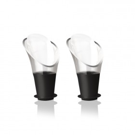 Verseur à vin anti-gouttes noir - Lot de 2
