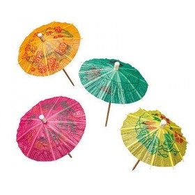 Pique ombrelle décoration coloré pour glace petit modèle 9 cm - Lot de 144