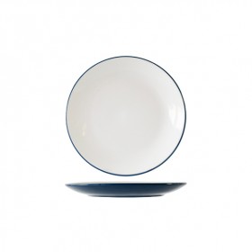 Assiette à dessert ronde 21.1cm bleue - A l'unité