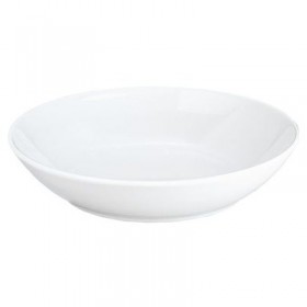 Assiette calotte / creuse 20cm blanche en porcelaine - Lot de 6 