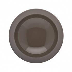 Assiette creuse ronde 20cm basalte en grès - A l'unité
