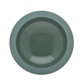 Assiette creuse ronde 20cm vert argile en grès - A l'unité