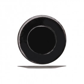 Assiette de présentation ronde 31cm noire - A l'unité