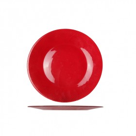 Assiette de présentation ronde 31cm rouge - Lot de 12