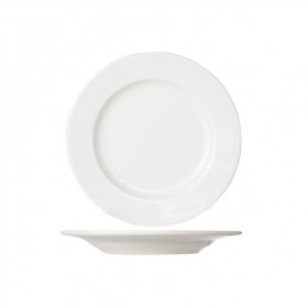 Assiette plate blanc crème ronde 27cm porcelaine - Lot de 6