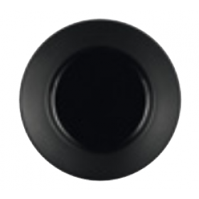 Assiette plate noire 28,5cm en porcelaine