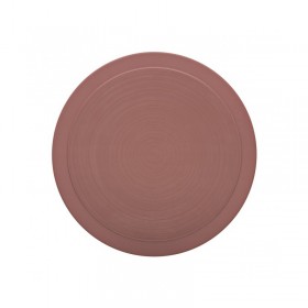 Assiette plate ronde 14cm rose sable en grès - A l'unité