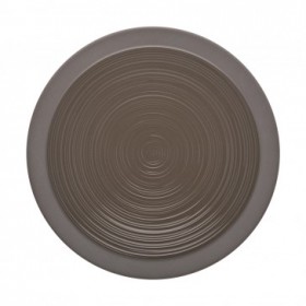 Assiette plate ronde 29cm basalte en grès - A l'unité