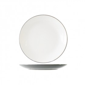 Assiette plate ronde 27.2cm grise - Lot de 6
