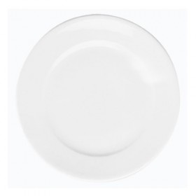 Assiette plate ronde blanche 31cm en porcelaine - Lot de 3 