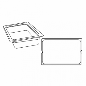 Bac gastronorme GN 1/1 polycarbonate 53 x 32,5 x 15cm transparent