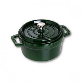 Cocotte en fonte ronde 10 cm vert basilic