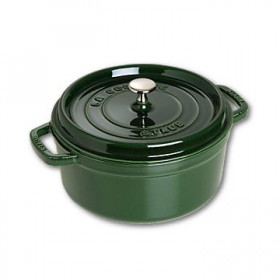 Cocotte en fonte ronde 24 cm vert basilic