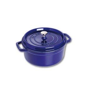 Cocotte en fonte ronde 26 cm bleu intense