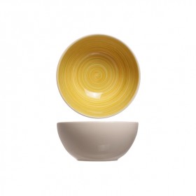 Bol rond beige et jaune 14.5cm - Lot de 6 