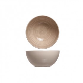 Bol rond beige et marron 14.5cm - Lot de 6 