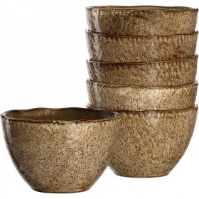Bol rond céramique 15,3cm beige - Lot de 6