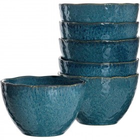Bol rond céramique 15,3cm bleu - Lot de 6