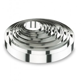 Cercle à vacherin en inox 18/10 - hauteur 6cm - diamètre 9cm