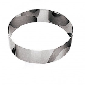 Cercle à vacherin en inox 18/10 - hauteur 6 cm - diamètre 30 cm - A l'unité