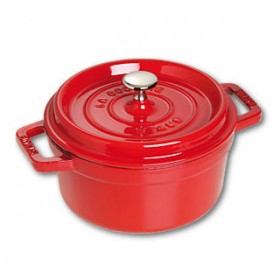 Cocotte en fonte ronde 26 cm rouge cerise