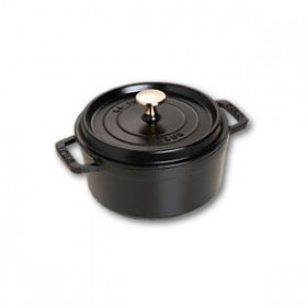 Cocotte en fonte ronde 18 cm noir mat
