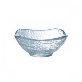 Coupelle transparente carrée en verre 12cm 