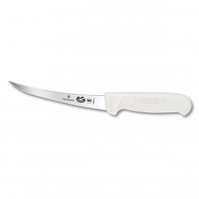 Couteau à désosser - lame semi rigide 15cm manche synthétique blanc