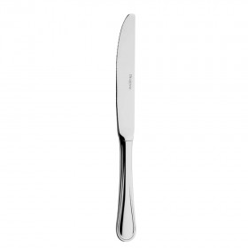 Couteau à dessert, manche plat, lame scie en inox 18/10 de 3mm finition miroir - Lot de 6