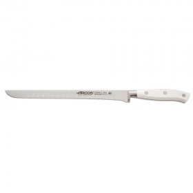 Couteau à jambon - lame inox Nitrum 25cm - manche blanc
