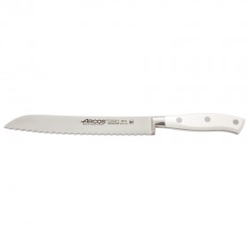 Couteau à pain - lame inox Nitrum 20cm - manche blanc