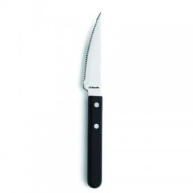 Couteau à steak en inox - manche plastique - Lot de 6